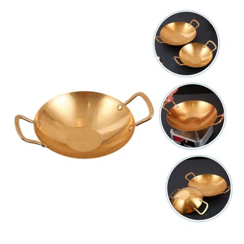 Sartén Wok de Acero Inoxidable con Mango Doble 33 cm miniatura 5