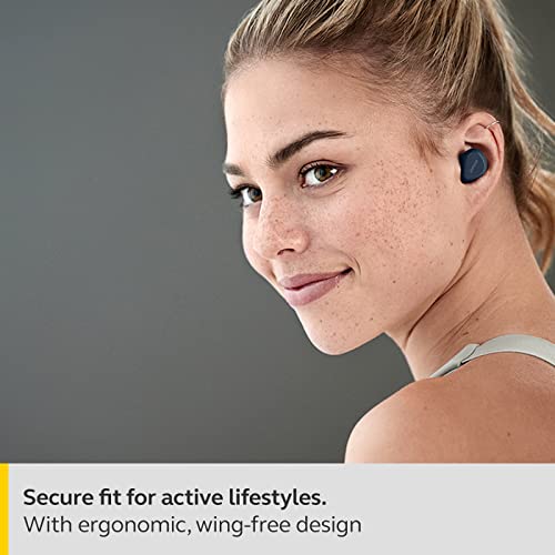 Image of Jabra Elite 4 Active in-Ear Bluetooth Earbuds - True Wireless Earbuds with Secure Active Fit, 4 Built-in Microphones, Active Noise Cancellation and Adjustable HearThrough Technology - Navy