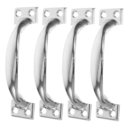 OUNONA 4個 ヴィンテージ風弓型メタルハンドル 木製ドア 引き出し対応のアイアンハードウェアプル キッチンやガレージ家具装飾用で取り付