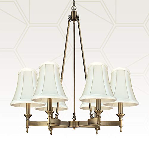 Image of Royal Designs, Inc. BSO-704FC-6EG-2 True Bell Basic Lamp Shade with Flame Clip, 3.5 x 6 x 6.25, Eggshell, 2-Pack