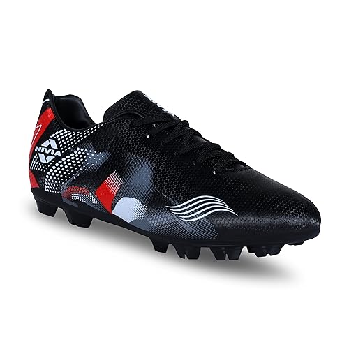 Image of NIVIA Infra Football Shoes for Men /Sports and Soccer /Comfortable and LIGHTWEIGHT /SIZE-04 (Black)