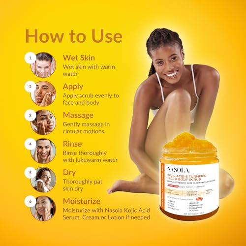 Nasola Kojic Acid Turmeric Face and Body Scrub