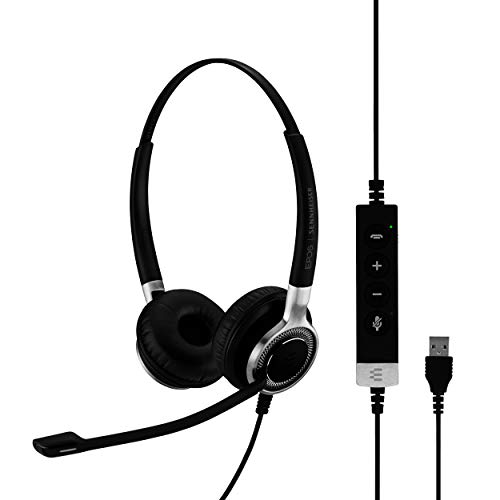 Sennheiser SC 660 ANC USB (508311) - Double-Sided (Binaural) Business Headset  with HD Sound, Active Noise Cancellation Microphone, & USB Connector (Black)