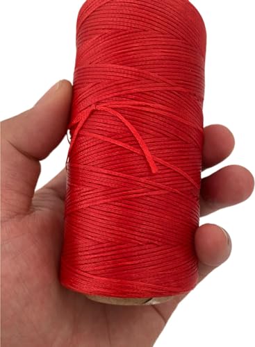 Hilo encerado plano 284 yardas 1 mm para cuero rojo miniatura 6