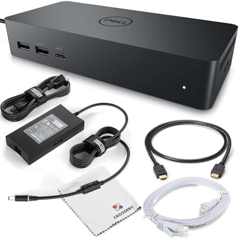 Dell UD22 Docking Station Bundle - Includes Dell Universal Dock UD22, HDMI & Ethernet Cable, 130W Power Adapter - USB-C Laptop Docking Station - Efficient Connectivity Solution (Renewed) Cover