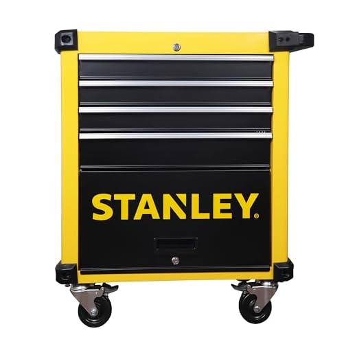 Stanley FatMax Werkstattwagen / Werkzeugwagen, Transmodul-System (mit 7 Schubladen, 2 Schlüsseln, bis 300kg Gesamtbelastbarkeit, mit 4 Rollen fest und schwenkbar, rutschhemmende Matten) STMT1-74305
