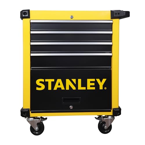 Stanley FATMAX Werkstattwagen/Werkzeugwagen, Transmodul-System (mit 7 Schubladen, 2 Schlüsseln, bis 300kg Gesamtbelastbarkeit, mit 4 Rollen fest und schwenkbar, Rutschhemmende Matten) STMT1-74305
