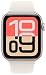 Apple Watch SE 3 GPS 40 mm Smartwatch mit Starlight Aluminiumgehäuse mit Starlight Sportband M/L, Fitness- und Schlaf-Tracker, Pulsmesser, Always-On-Display, wasserabweisend