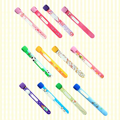 Pulseiras de segurança LIOOBO 12 peças à prova d'água Identificação de segurança Pulseiras Anti-Per