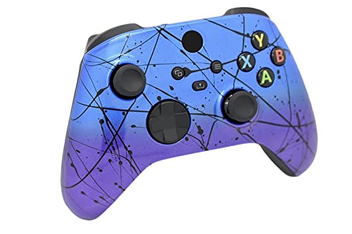Image of Hand Airbrushed Fade Custom Controller Compatible with Xbox Series X /S & Xbox One (Series X /S Blue & Purple)