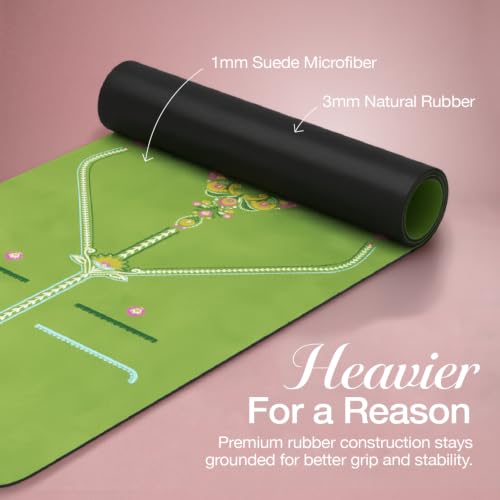 Image of Lifelong Suede & Natural Rubber Yoga Mat for Woman & Man | Non-Slip & Anti-Skid | 4mm Yoga Mat for Man |Exercise Mat for Yoga, Workout & Pilates | Gym Equipment for Home Workout | Free Carry Bag (Green)