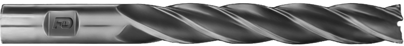 18992-XL918 Multiple Flute Square Nose End Mill, Single End, Extra Long, Premium Cobalt Steel, 1/2" Mill Diameter, 1/2" Shank Diameter, 3" Flute Length, 5" Overall Length, 4 Number of Flutes