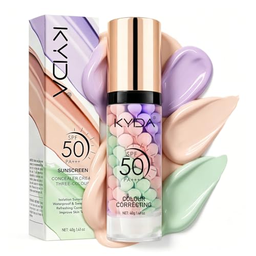KYDA 3 In 1 Primer for Face Before Makeup,One Step Color Correcti...
