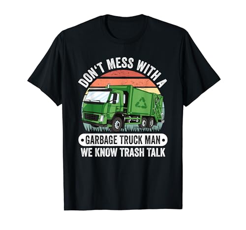 Retro Garbage Truck Funny Trash Collector Picker Vintage T-Shirt