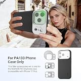 NEEWER Zestaw filtrów ND tylko do PA133 etui na telefon komórkowy kompatybilne z iPhone 17 Pro, szary filtr ND8/16/32/64 + czarna dyfuzja 1/4 + magnetyczna płyta tylna, zestaw akcesoriów, srebrny