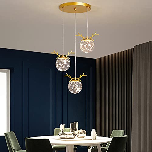 Lustre de restaurant tricolore à intensité variable pour table - 4