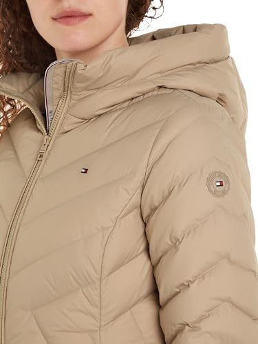 Tommy Hilfiger Women's Down Jacket with Hood, Beige (Beige), XXL - Image 3
