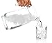 Urban Essentials Reusable Ice Cubes - Quick Freeze Clear Plastic Square Ice cubes With Resealable Bag Clear Cubes Pack Of 56