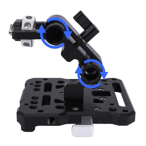 Image of NICEYRIG V Mount Battery Plate Kit with Magic Arm, Adjustable Angle Quick Release V-Lock Plate for Camera Cage, Top Handle, 15mm Rod Clamp - 701