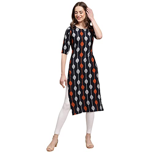 Image of Pinkmint Women's Crepe Digital Print Straight Kurta