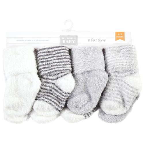 Image of Hudson Baby Baby 8-pack Cotton Rich Newborn and Terry Socks