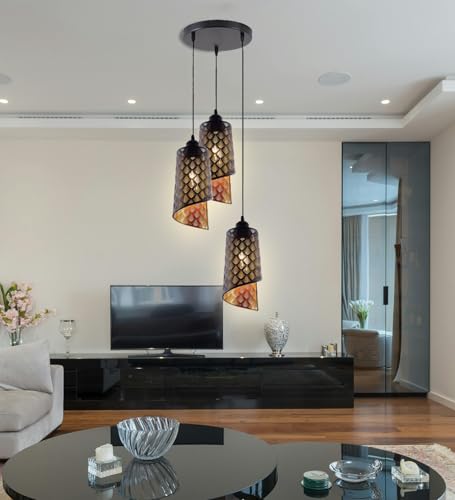 Image of Lyse Decor Hanging Lamps for Living Room, Pendant Lights for Drawing Room Center, Dining Table Light and Bedroom Lights (Without Bulb)