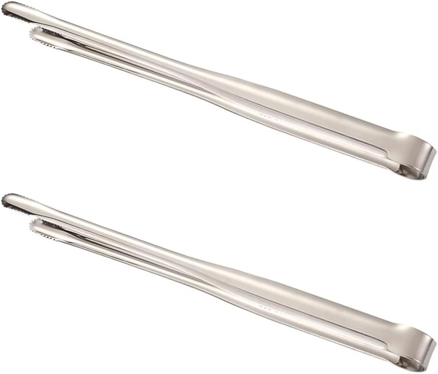2pcs Steak, Stainless Steel Food, Kitchen Multi- Function for BBQ, Meat, Vegetables, Charcoal Tongs