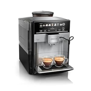 SIEMENS Kaffeevollautomat EQ6 plus s700 TE657503DE, für viele Kaffeespezialitäten, Milch-Aufschäumdüse, Keramikmahlwerk, Doppeltassenfunktion, Antikalk, automatische Dampfreinigung, 1500 W, edelstahl