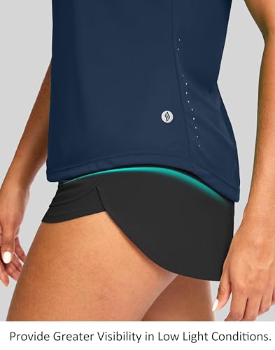 SANTINY Sleeveless Workout Tops for Women Breathable Lightweight Athletic Running Tank Tops Active Tennis Yoga Shirts4