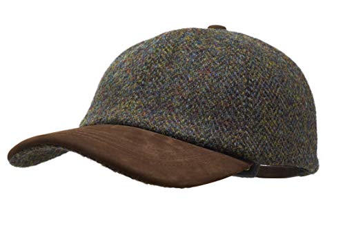 Borges & Scott Casquette de Baseball Munro - 100% Laine - Harris Tweed - Couronne en Nubuck - des Bois Cover