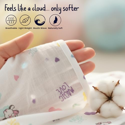 Image of Muslin Jhablas for New Born Baby| 100% Cotton Muslin Sleeveless Jhabla Set | Ultra Soft & Breathable Baby Jhablas for Summer