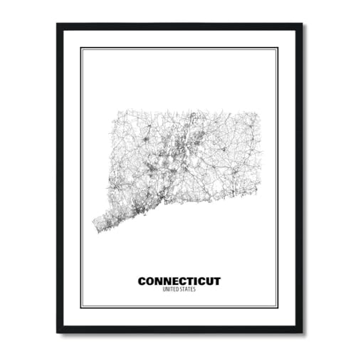 Poster abstrait Connecticut déco murale pour bureau et salon Susie Arts sds006