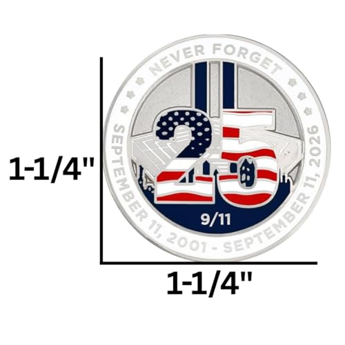 Image of PinMart's 9 /11 September 11th Patriotic Twin Towers Lapel Pin - 9 /11 Memorabilia and Pentagon Remembrance - Commemorative Enamel Pins for Veterans, Events, Backpacks, Hats - Single or Bulk Packs