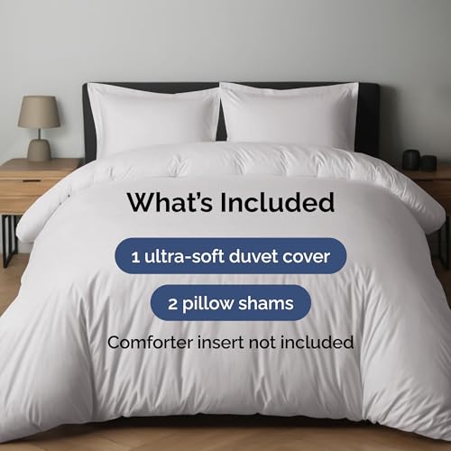 Image of Duvet Cover King Size Set - Extra Soft King Duvet Cover 104 inch x 90 inch with 2 Pillow Shams for Women, Men, Kids & Teens - Hotel Luxury w / Zipper Closures & Ties - Comfy, Cozy & Breathable (French Grey)