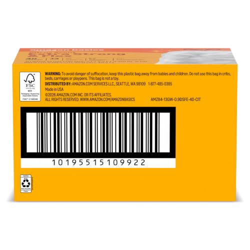 Image of Amazon Basics Extra Strong & Flex Tall Kitchen Drawstring Trash Bags, Citrus Scent, 13 Gallon, 40 Count