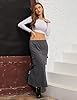BLUEMING Women Y2k Cargo Long Skirt Low Waist Draw... #5