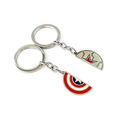 Ayjbdgr Lovers Brother Friendship 4Pk Bf Dog Tag Superhero Captain Americ Winter Soldie Vengers Keychain Gifts For Men Woman Girl #TOP2