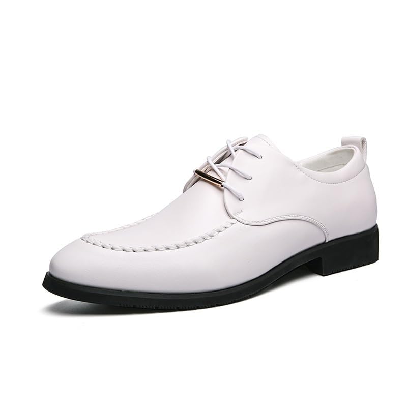 YZABEL Men's Classic Pointed Toe Lace Up Oxford Shoes, Breathable Stylish Business Casual Shoes, Rubber Non-Slip for Daily Commuting Activity
