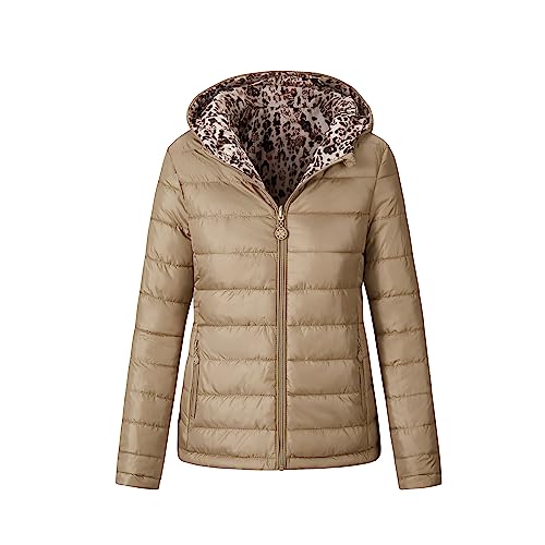 Storm Island® Ladies Jackets Women Reversible Winter Down jacket Lightweight Packable Jackets for Women Zipper Hooded Jacket with Pockets Women Windproof Waterproof Jacket Coat Ladies UK Size S-XL