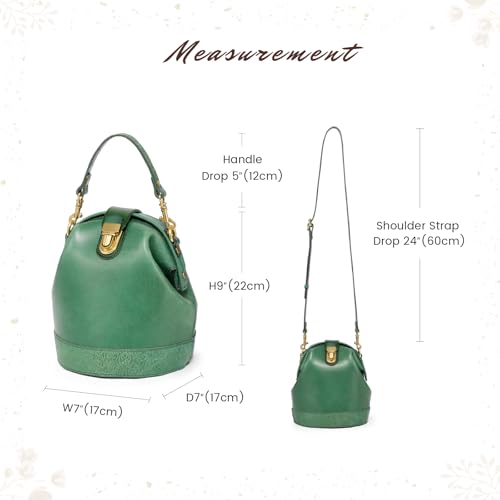 Image of OLD TREND Doctor Bucket Crossbody Handbag | Luxurious and Versatile Bag for Women | Genuine Cowhide Leather
