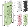 Amazon.com: yeavs 5-Tier Mobile Bookshelf, Rolling Bookcase Book ...