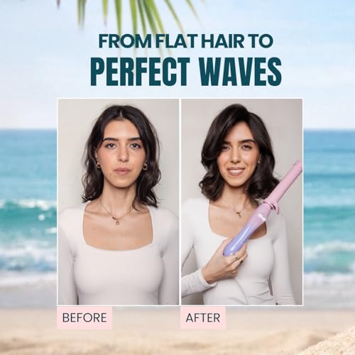 Image of The Beachwaver Co. Rotating Curling Iron Ceramic Curling Iron - Largest Barrel Size for Long Hair! | Auto-Shut Off, Travel-Friendly, Dual Voltage