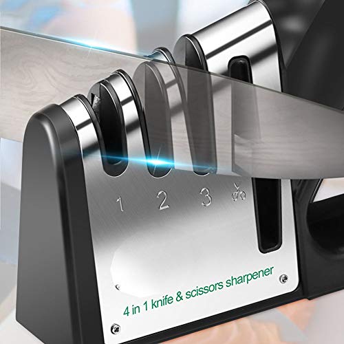 DUYER Afilador De Cuchillos De Cocina, Cuatro En Uno Afilador De Cuchillos Inteligente Casa Cuchillo De Cocina Dedicado RáPido Cocina Alta PrecisióN No AutomáTica Kitchen Knife Sharpener