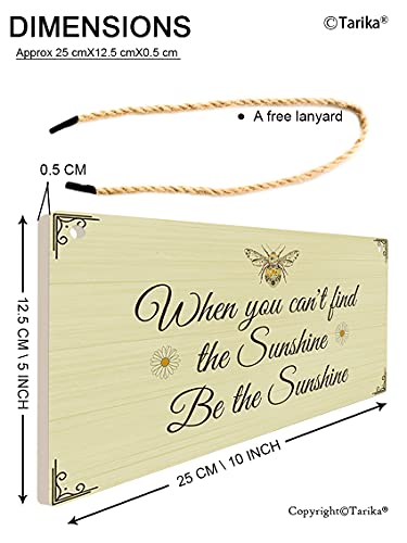 When You Can't Find The Sunshine Be The Sunshine Retro Wooden Public Decorative Hanging Sign For Home Door Fence Vintage Wall Plaques Decoration(5X10Inches) #TOP2