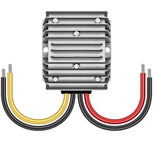 DC 36V/48V Step Down to 24V 20A 480W, DC 36V 48V Buck to 24V Voltage Regulator, IP67 Waterproof Power Supply Module Buck Transformer for Golf Cart Forklifts Car Truck Boat Vehicle