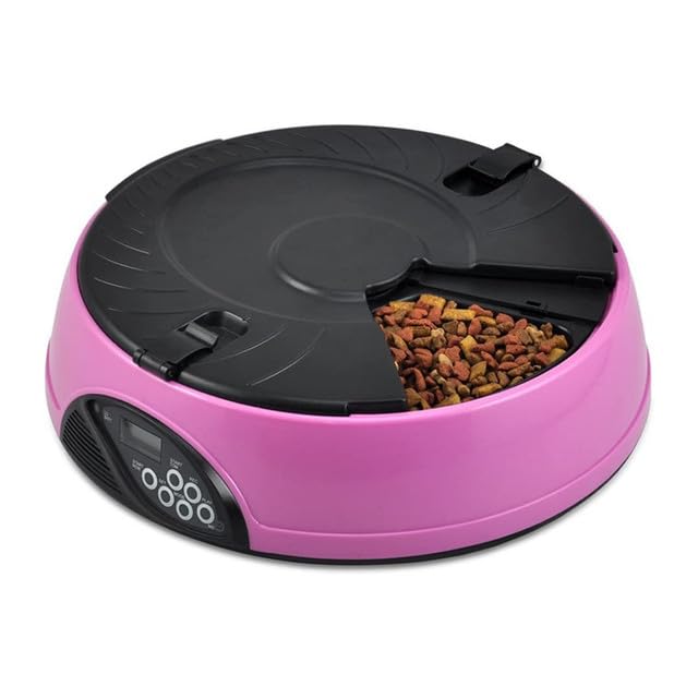 Emily Pets Automatic Cat Feeder Pet Food Dispenser Dog Feeder Automatic pet Feeder Voice Recorder 6 Meal/Day programmable (Pink) (B0BG2MYLSR) Amazon Price History, Amazon Price Tracker