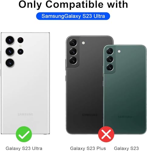 Image of Back Cover Case for Samsung Galaxy S23 Ultra | Back Cover with Mag-Safe | Transparent & Black Mobile Phone Back Cover for Samsung Galaxy S23 Ultra /S 23 Ultra | Anti Yellow TPU Back Cover