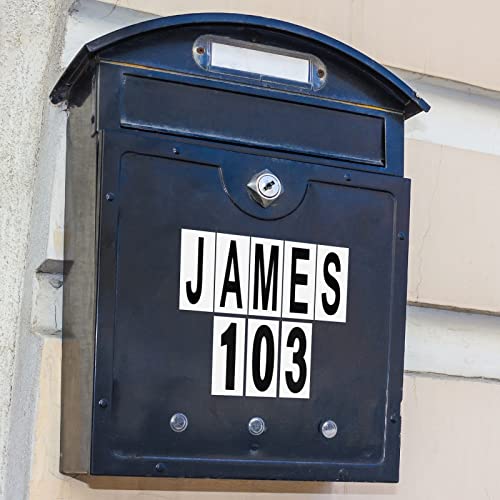 10 Sheets Mailbox Numbers And Letters Stickers For Outside Stick On Black Vinyl Alphabet Number Decals Sticky For Home Business Apartment Address Window Door Car Truck (2 X 1 Inch) #TOP4