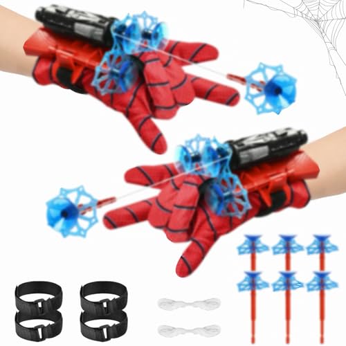 WYFDCZZP Juegos de Guantes de Lanzador,Lanza Telarañas Spiderm Juguetes con Máscara y Dardos Guantes,Juguetes Spiderm Regalo niño 3-12 años para Niños Guantes de Plástico Cosplay(A) (B) WYFDCZZP Juegos de Guantes de Lanzador,Lanza Telarañas Spiderm Juguetes con Máscara y Dardos Guantes,Juguetes Spiderm Regalo niño 3-12 años para Niños Guantes de Plástico Cosplay(A) (B)