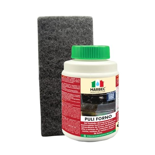 MARBEC PULI FORNO 1KG + TAMPÓN PARA HORNO Gel limpiador fuerte para hornos de cocina, barbacoas